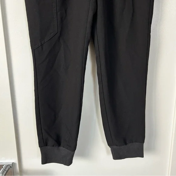Figs High Waisted Zamora Jogger Scrub Pants Black Size Extra Small Petite - Picture 3 of 12